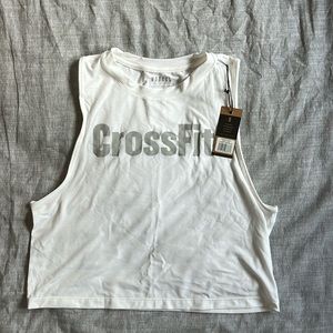 NOBULL CrossFit crop muscle tank, women’s, size small, white. NWT.